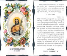 RARITA'*SANTINO DEL GIORNO DI NASCITA *10-GIUGNO*S. GETULIO MARTIRE*