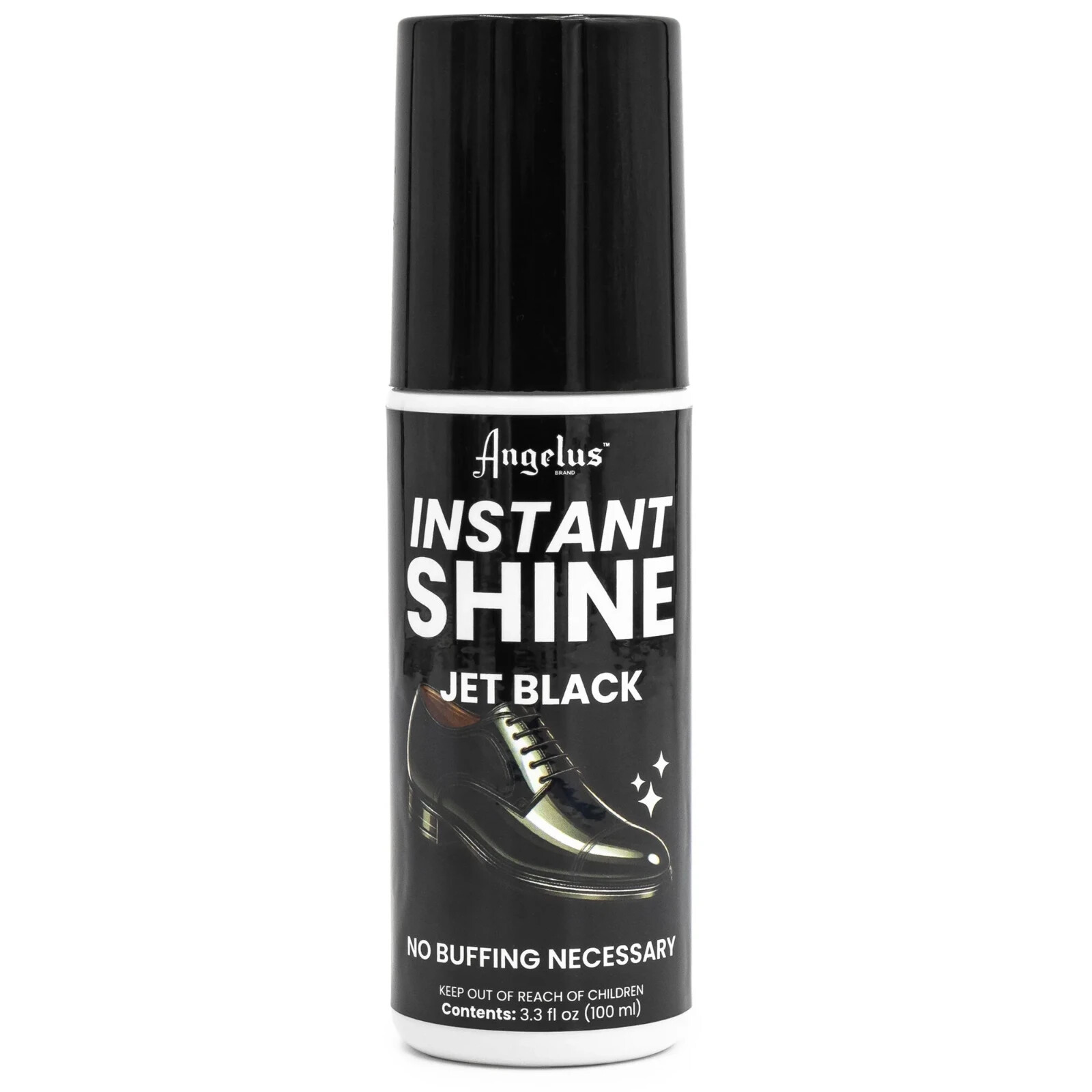 Angelus Brand Jet Black Instant Shine Glossy Liquid Polish - 100ml