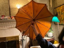 Vintage Umbrella Parasol In peach with Bakelite handle 33 inches