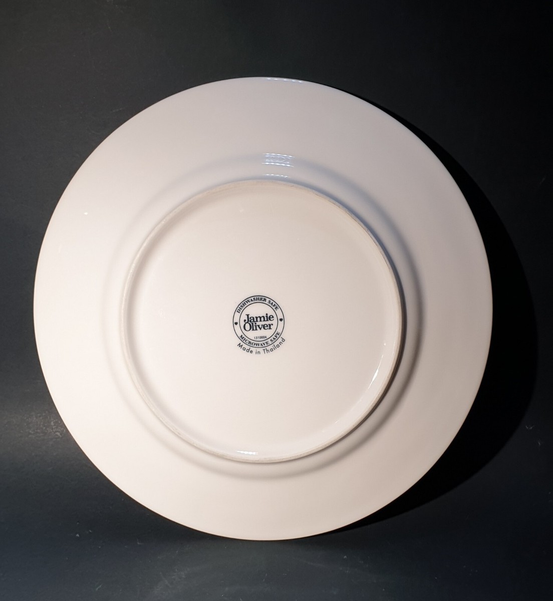 3x Jamie Oliver White Porcelain Dinner Plates, Wave Rim, 27cm