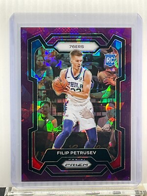 2023-24 Panini Prizm - Filip Petrusev- Purple Cracked Ice /149 - RC -7394