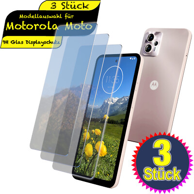 3x Panzerfolie Displayschutz Glas für Motorola Moto G54 G14 G84 G23 G22 G30 E13
