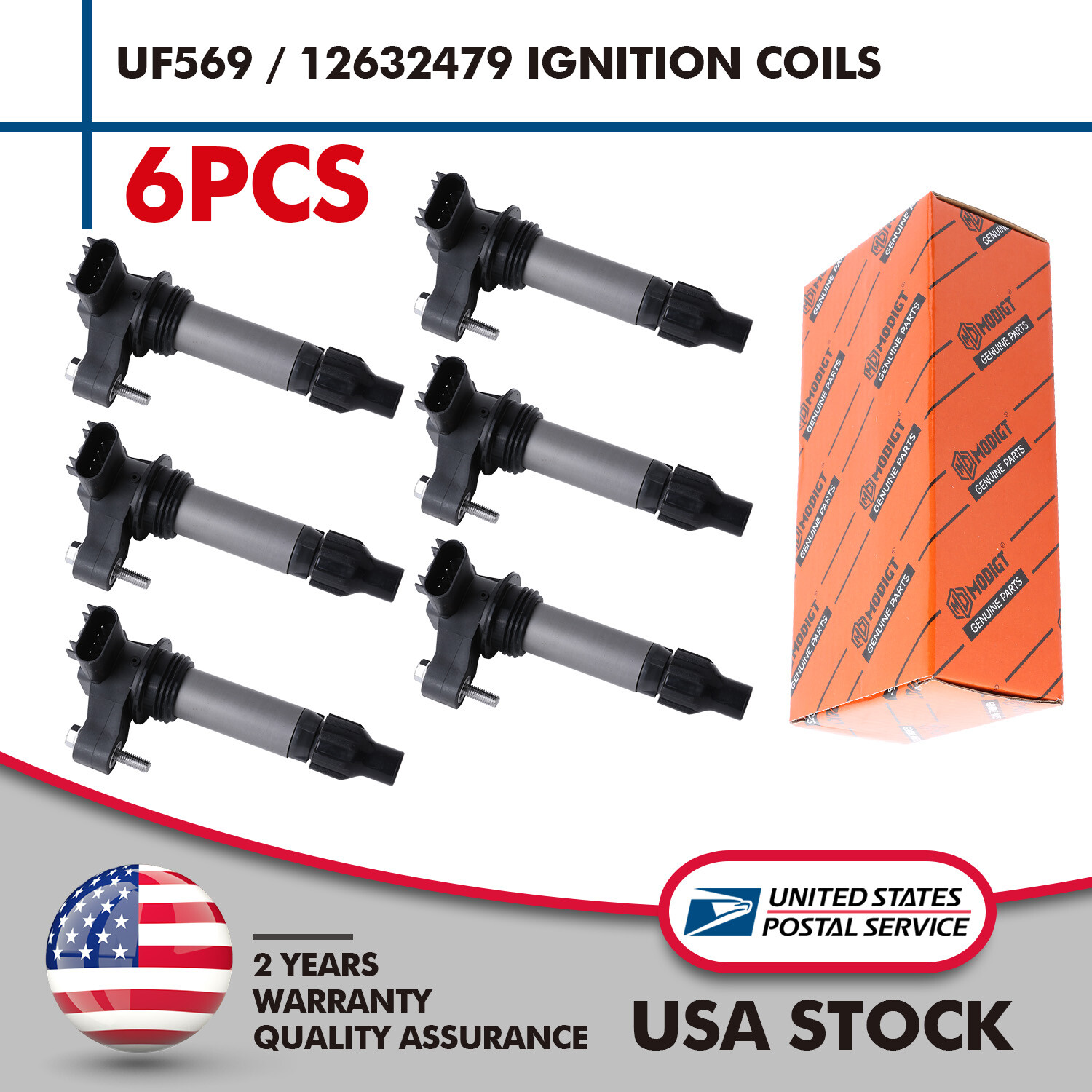 6X High Performance Ignition Coil for GMC Chevy Cadillac Buick Pontiac UF569  