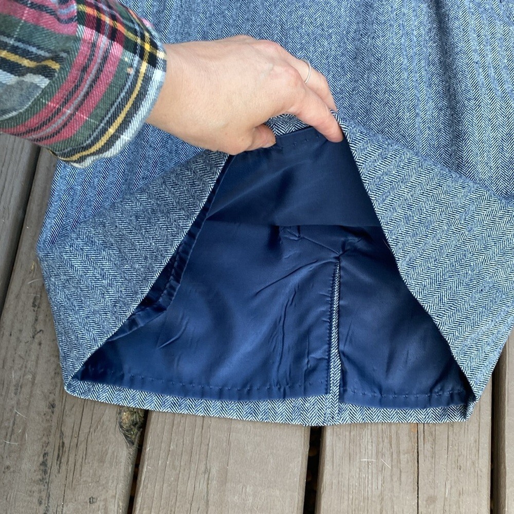 Vintage Wool Pendleton Herringbone Pencil Skirt - image 4