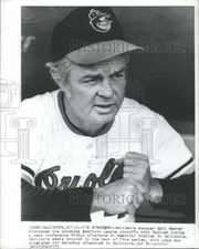 1973 Press Photo Earl Sidney Weaver Orioles Baseball