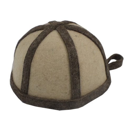 Saunakappe" West" 100 % Wollfilz zweifarbig