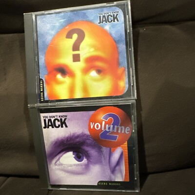 Video Game Computer PC CD Rom YOU DON'T KNOW JACK VOLUME 1 & 2 Disc in Case EX