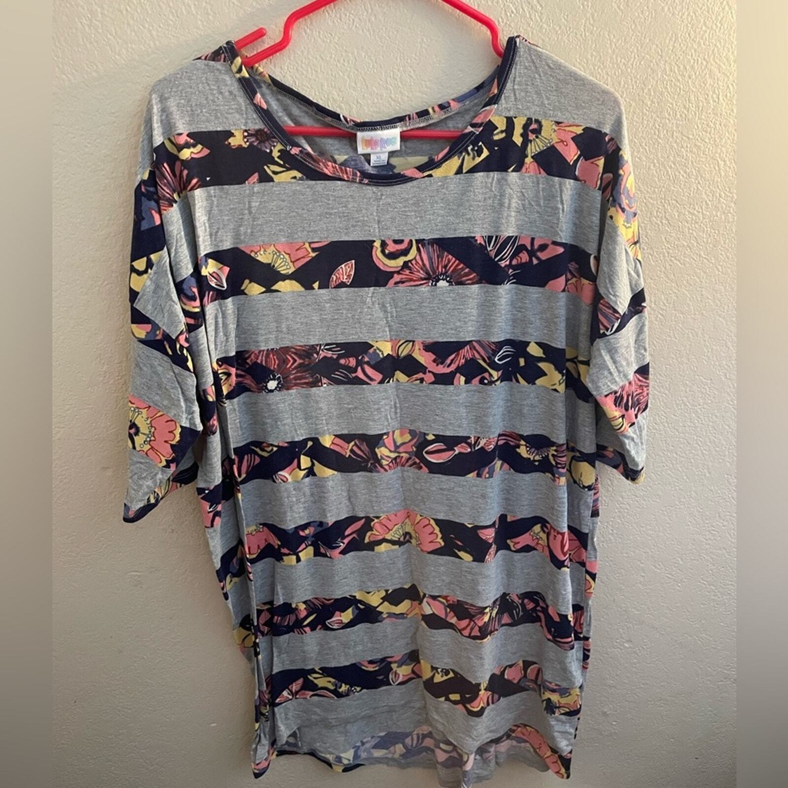 FILA Camicia donna Lula Rowe maniche corte grigia viola extra large