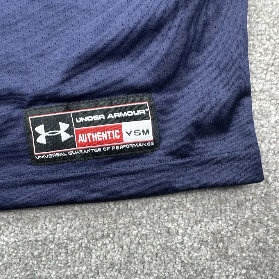 Camiseta deportiva de béisbol de práctica juvenil Under Armour Ignite talla pequeña azul marino Foto 3 de 4