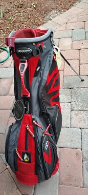 Golf stand bag BENNINGTON 11 div red black cooler pocket all zip work perfectly