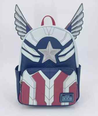 Marvel The Falcon and the Winter Soldier Loungefly Blue Mini Backpack