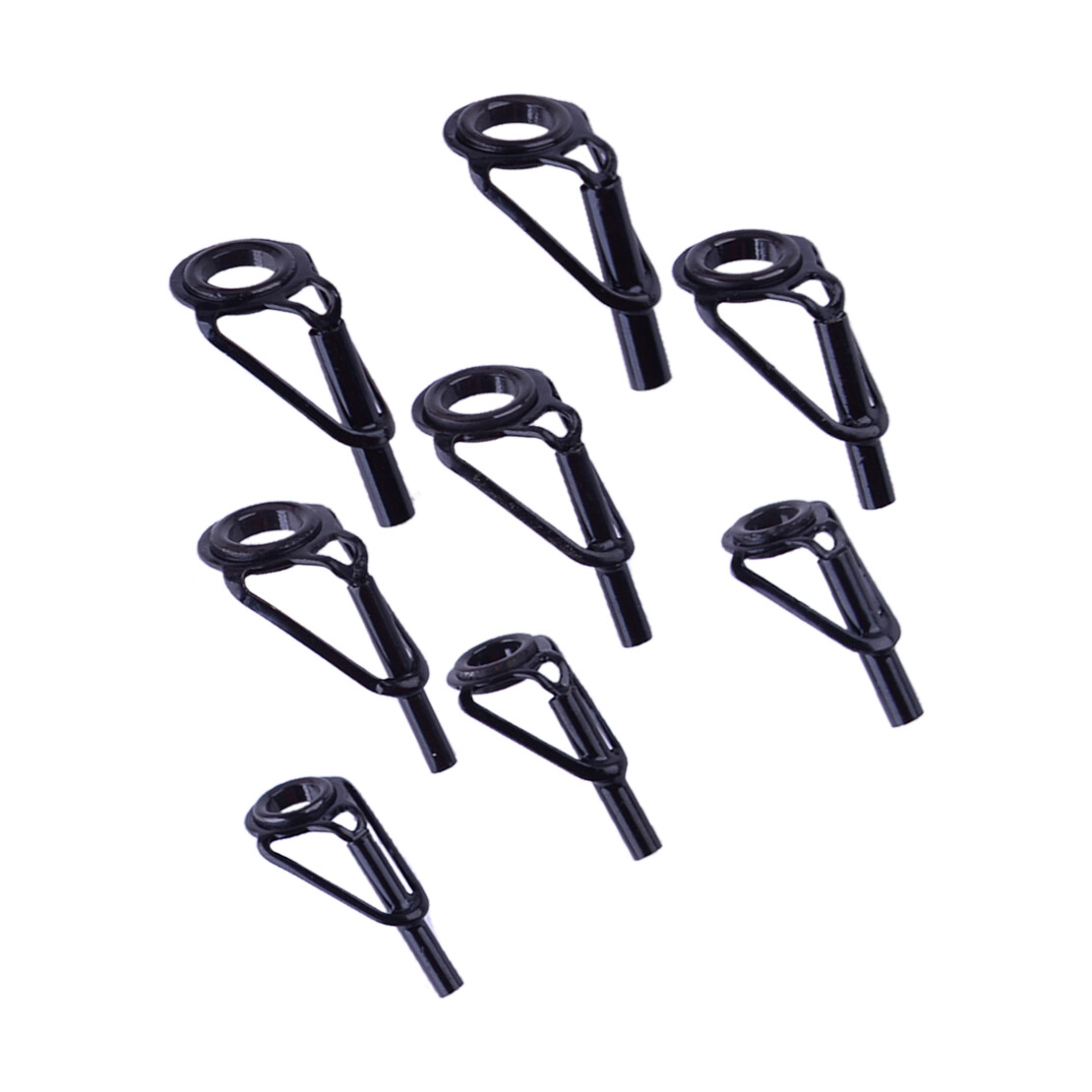 80Pcs Sea Fishing Rod Pole Guide Tip Top Ring Eye Repair Kit Stainless