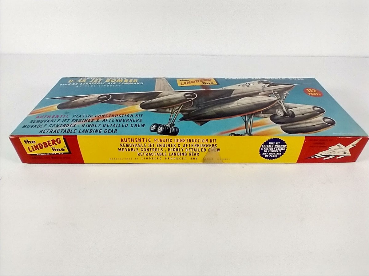 Convair Hustler B-58 Jet Bomber Lindberg 1:84 Model Kit Convair Hustler B-58 Jet Bomber Lindberg 1:84 Model Kit