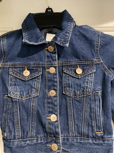 Forever 21 Girls Denim Jean Jacket Size 5/6 Blue B102 - Picture 2 of 7