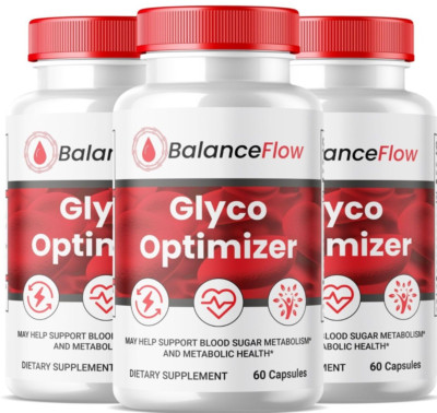 Balance Flow Glyco Optimizer Supplement BalanceFlow Gluco (3 Pack 180 Capsules)