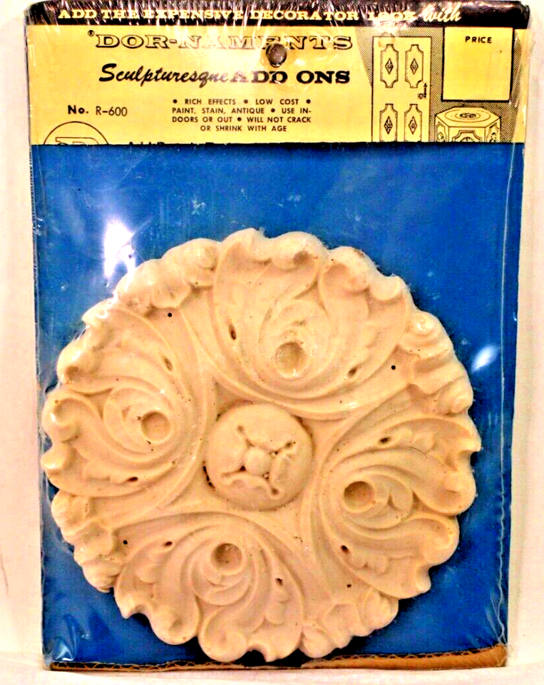 Vintage Sculpturesque Medallions to enhance Plain Surfaces/Doors