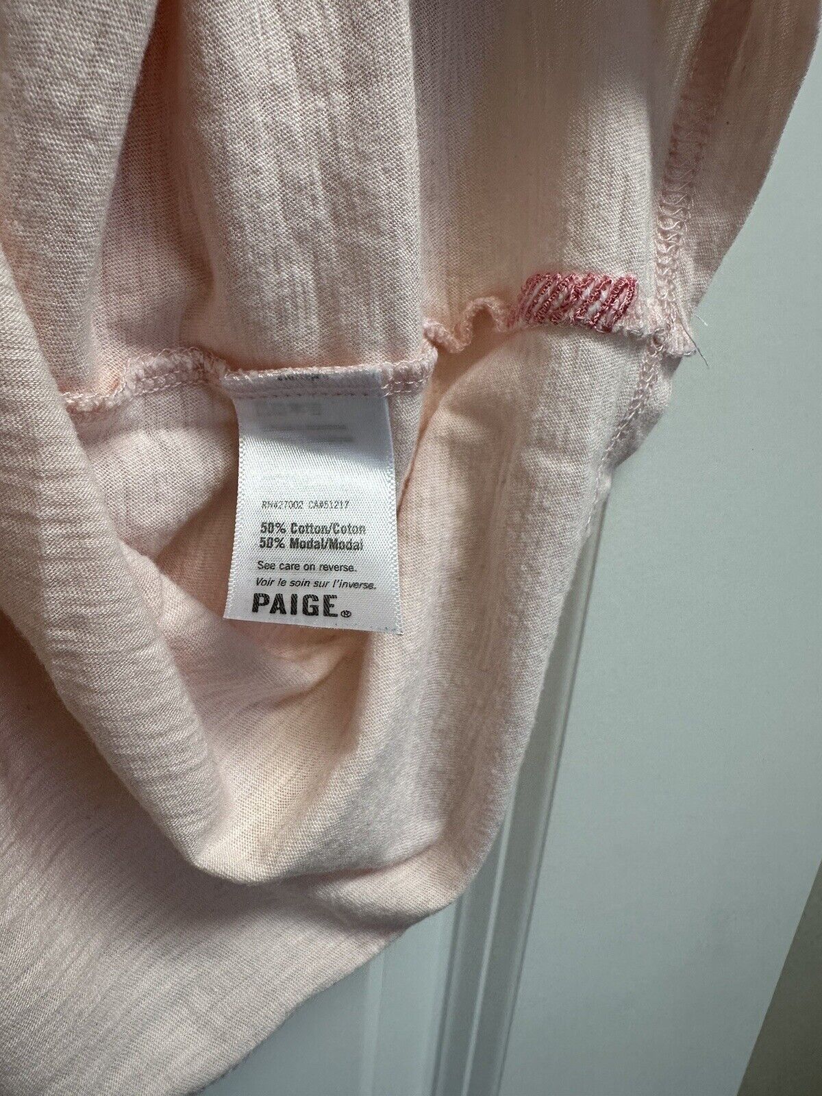 Paige Pink T-Shirt 50% Cotton, 50% Modal, Size S - image 3