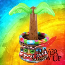 2 x Aufblasbare Palme Getr&auml;nke Bierk&uuml;hler 66 cm Hawaii Strand Pool Party
