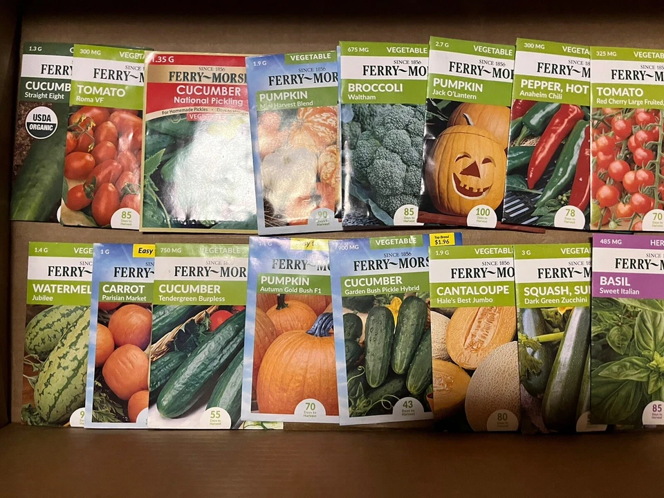 Semillas de jardín de hierbas vegetales NO TRANSGÉNICAS - Ferry Morse paquete de 30 buenas surtidas 22/12 Foto 2 de 4