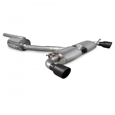 VW Scirocco R 09- Scorpion 3'' Resonated Catack Exhaust Black Ceramic Daytona Tip