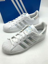 Adidas Originals Superstar J White Iridescent Youth shoes IG0238 sz 5-6.5