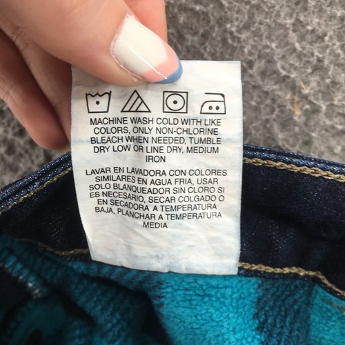 Lee Riders Mid Rise Bootcut Jeans Women 8P (actual 32x28.5) Blue Dark Wash Denim - Picture 17 of 19