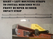 Left + Right Mounts Mercedes w123 Front Bumper Impact Strip 240 300 C D T