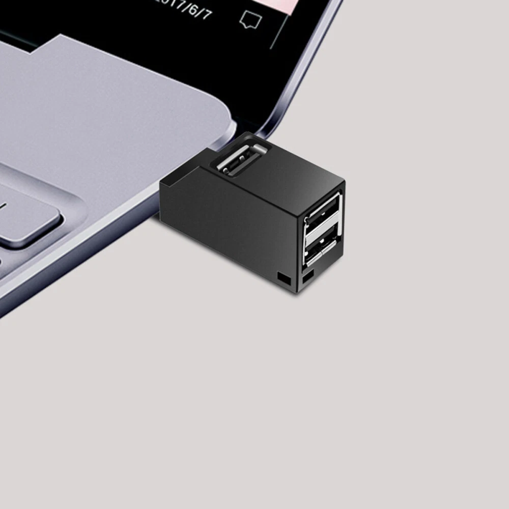 3-Port USB Hub Expander for Desktop with Multiple Ports Adapter  