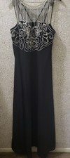 Onyx Nites ,Vintage, Prom, Black Maxie Evening Gown, Formal, Women's Size M