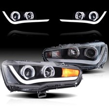 Paar VLAND LED DRL Scheinwerfer Für 2008-17 Mitsubishi Lancer EVO X Linkslenker