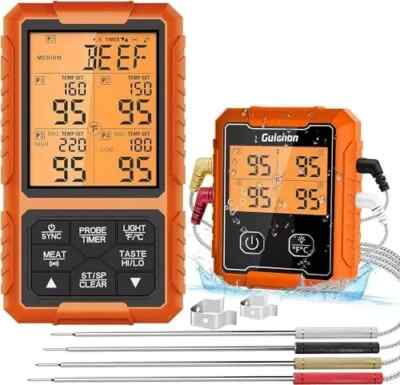 Wireless Meat Thermometer Digital Meat Thermometer 4 Probes Food Thermometer For