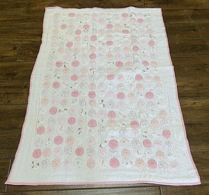 Amity Patchwork Colcha De Bebe Rosa Cuna Manta De Algodon Yo Yo S 36 X 50 Ebay