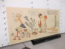 newspaper ad 1969 SPRITE soda bottle giraffe family Mort Walker EXERCISE BIKE