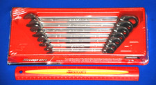 Snap-on NEW 7 Pc 12-Point SAE Flank Drive Plus Reversible Ratcheting Wrench Set