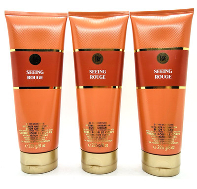 3-Pack Bath & Body Works SEEING ROUGE Ultimate Hydration Body Cream 8 oz