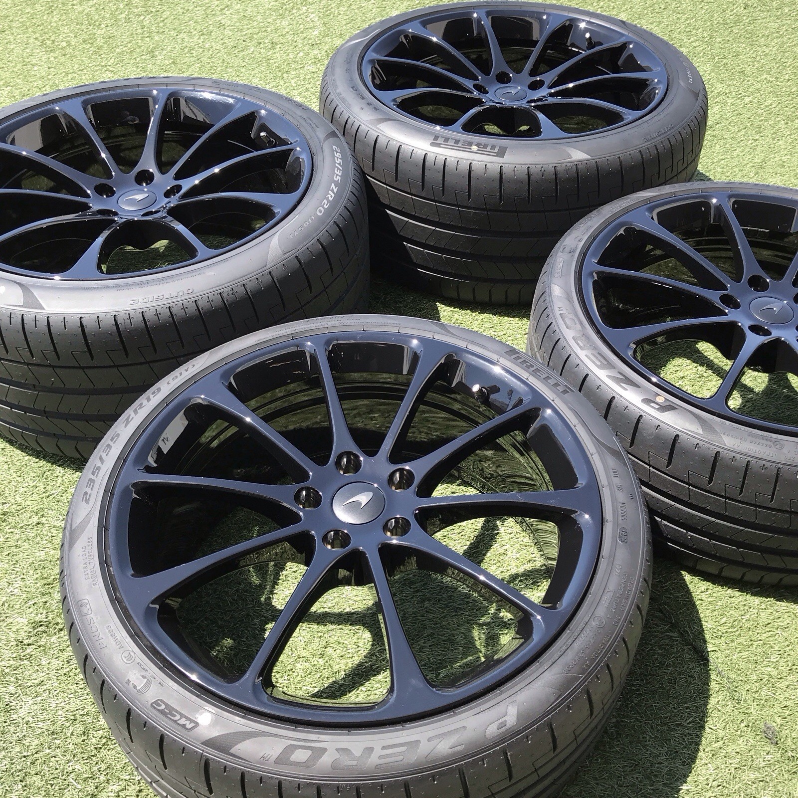 19 20 MCLAREN ARTURA RIMS TIRES TPMS NEW SET OEM GENUINE FACTORY 16BA957CP 2026