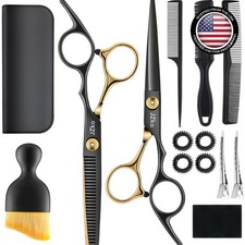 11Pcs Set tijeras profesionales para cabello peluqueria de Barbero corte de pelo