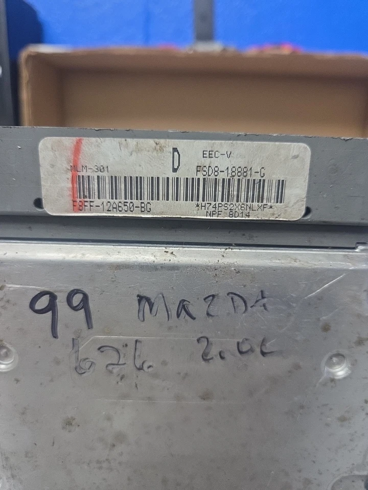 1999 mazda 626 2.0l Ecu F8FF-12A650-BG - Image 2 of 4