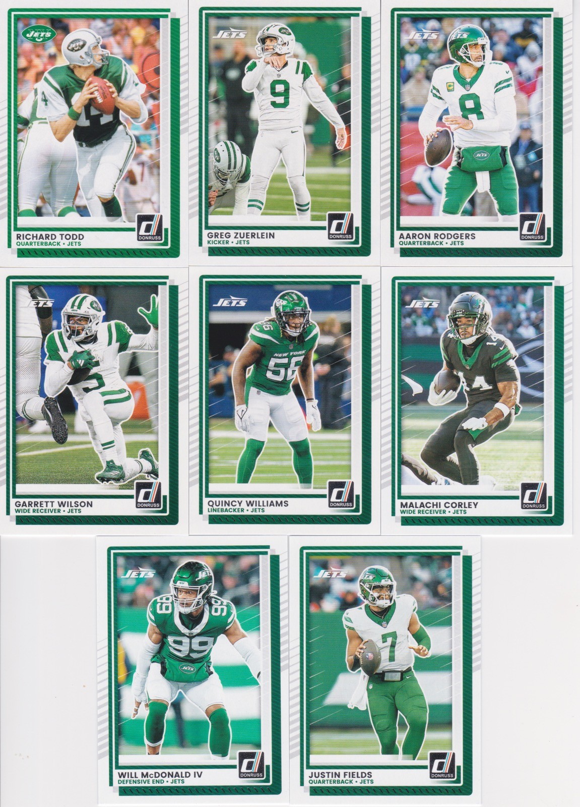 2025 Donruss Football Complete Team Set (13) New York Jets Mason Taylor RC **