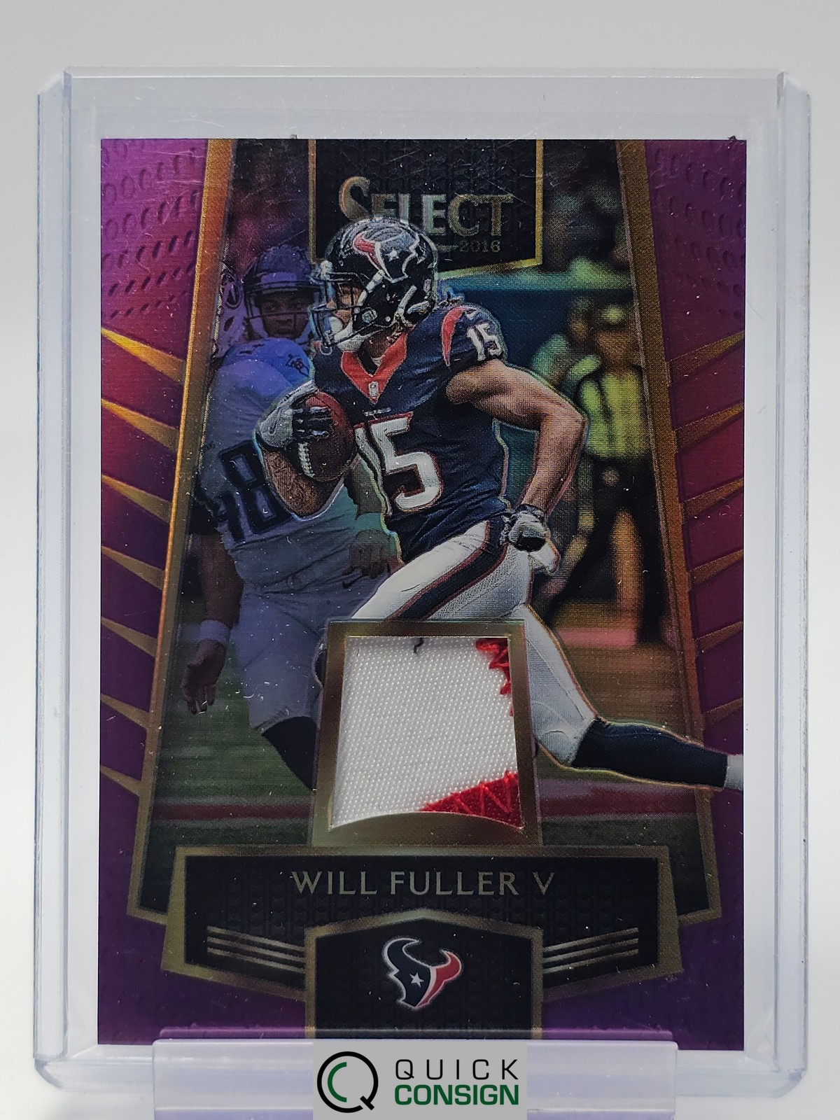 Will Fuller Panini Select Select Swatch #42 Purple Prizm
