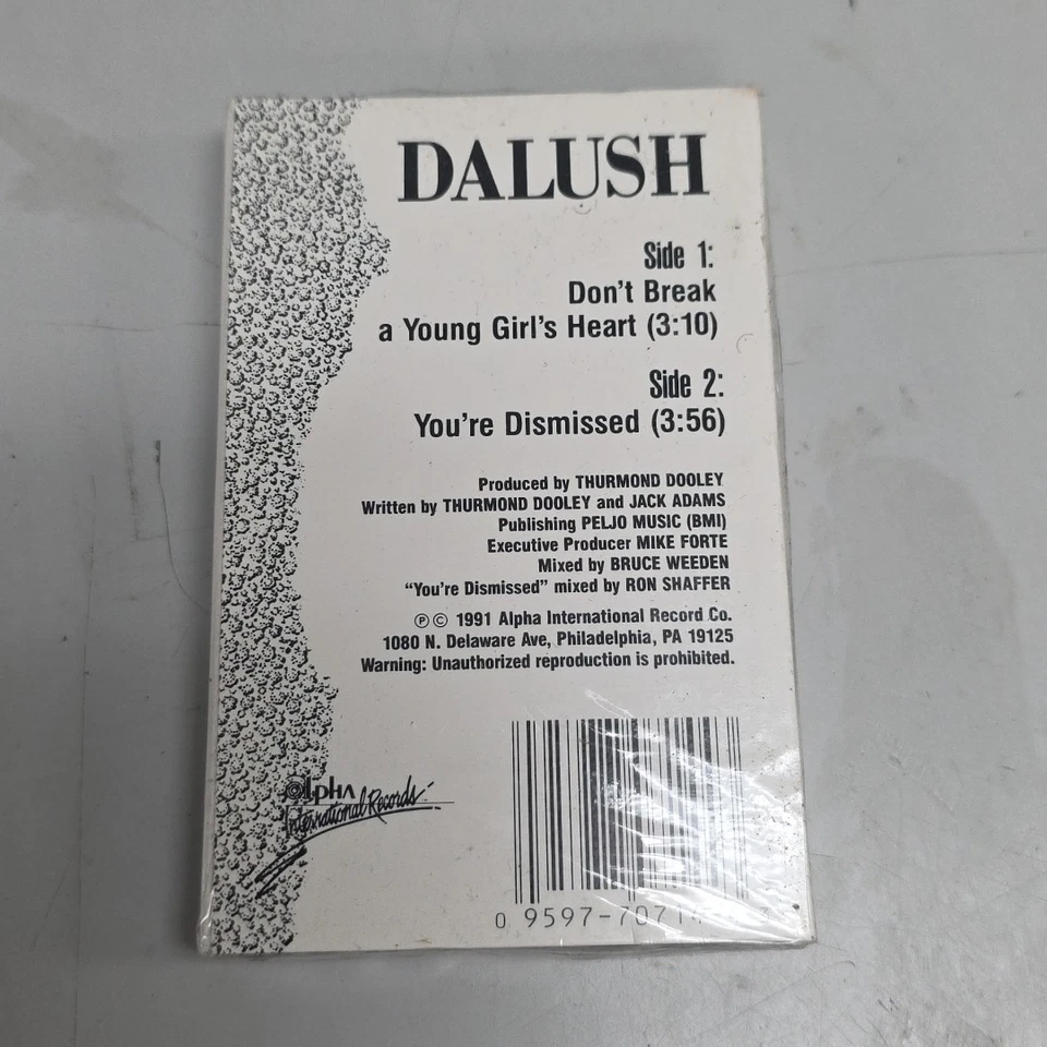 DALUSH Don't Break A Young Girl's Heart/You're Dismissed CASSETTE Single SEALED - Image 2 of 4