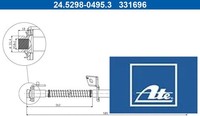 ATE 24.5298-0495.3 Bremsschlauch FüR Hyundai FüR Kia