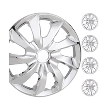 WolfX 17 Inch Hubcaps Set of 4 Wheel Rim Cover (Only Fit for Iron Hub) ABS Ma...