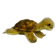 Vintage Steiff Slo Turtle Rubber Shell Mohair Stuffed Sea Creature Emblem