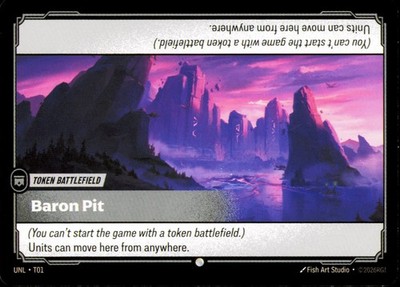Baron Pit //... [UNL - T01 // T05] Riftbound League of Legends Trading Card G...