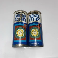 Two Fully Sealed Vtg Cans of WYNNS Radiator Rust Free 1970 Lubricates Water Pump