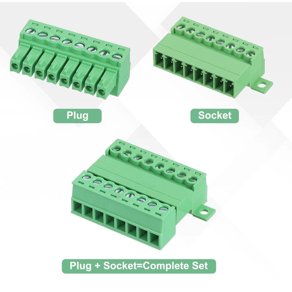 2 Set 8 Pin Screw Terminal Block Connector, 3.81mm PCB Mount Screw Terminal - Image 4 of 4