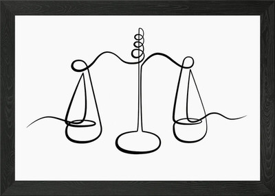 Anwaltskanzlei Anwalt Temis gerahmtes Wandbild Poster Leinwanddruck Bild