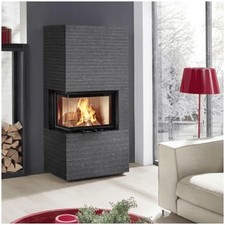 Olsberg Osorno L TopStone Kaminofen Gabbro nero ferrara linea-retta, links