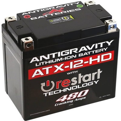 Antigravity Batteries  AGATX12HDRS  RESTART LithiumIon Battery, YTX12 Case Style